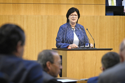 FPÖ-Familiensprecherin Rosa Ecker im Parlament.