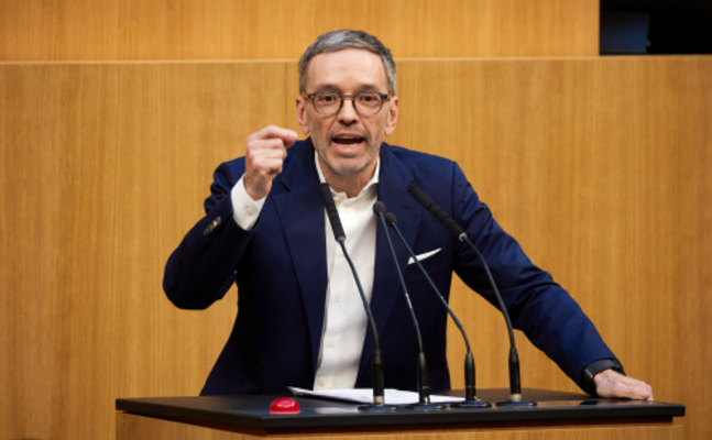 FPÖ-Bundesparteiobmann Herbert Kickl im Parlament.